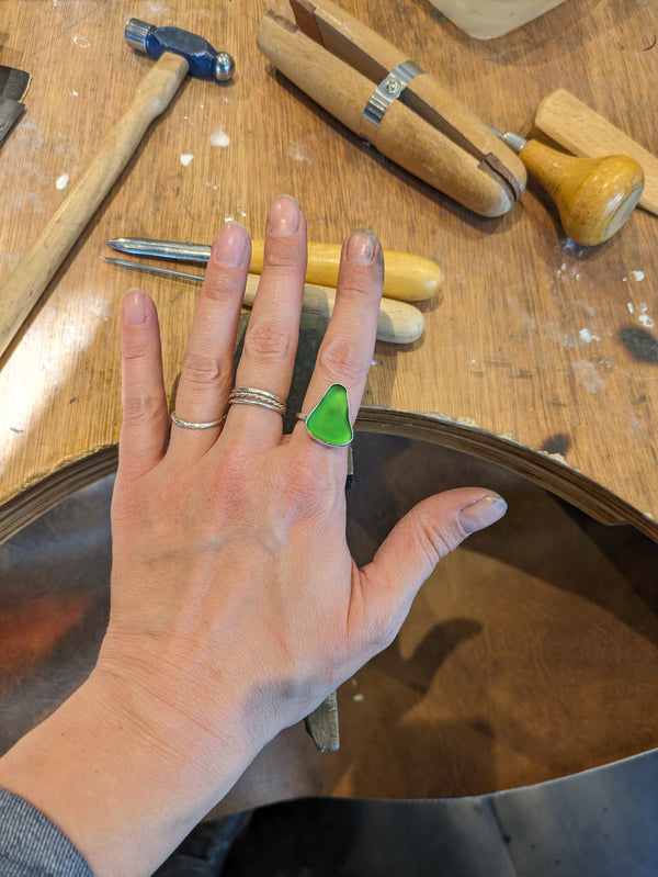 Sea Glass & Stone Ring Workshop - Full Day Weekend Workshop