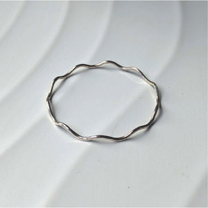 Examples of silver bangles made by students in silver bangle making jewellery workshop