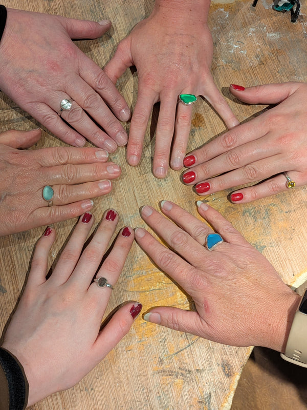 Sea Glass & Stone Ring Workshop - Full Day Weekend Workshop