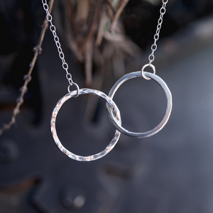 An example of a handcrafted silver necklace made in silver jewellery making workshop