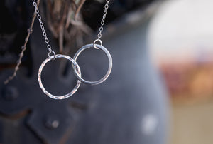 Example of necklace made by student in silver jewellery making workshop