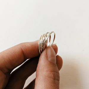 Silver stack ring workshop