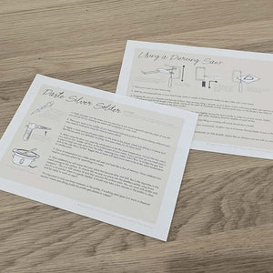 Instructions provided to students in jewellery making workshops