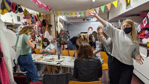 Hen do group enjoying private silver making workshop
