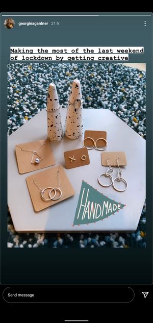 Student creations from silver jewellery making workshop