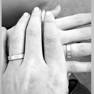 Rings made by student in silver jewellery making workshop